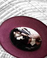 St Pancras - Burgundy Trilby with Felt Trim