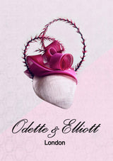 Pink Headpiece with Undulating Tonal Layers