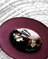 St Pancras - Burgundy Trilby with Pleated Ribbon