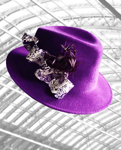 St Pancras - Couture Trilby in Ultraviolet